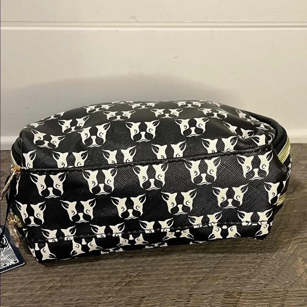 NWT - Dabney Lee - French Bulldogs Double Zippering Clutch Makeup Organizing - Picture 8 of 10